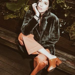 frye joan campus mule 7.5 in redwood brown